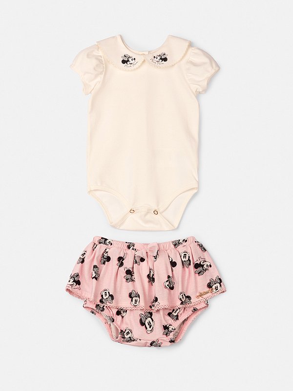 Conjunto Bebe Minnie Com Golinha Anime