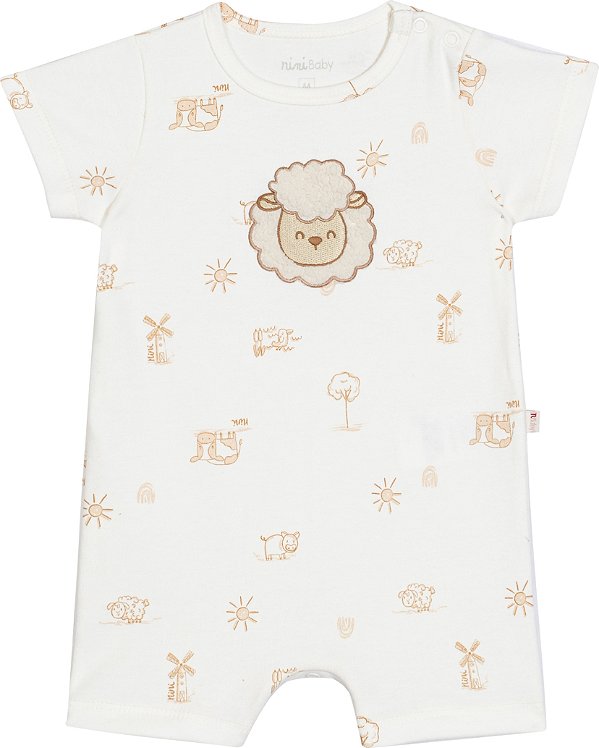 Macacao Bebe Fazendinha Nini Bambini