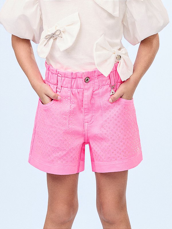 Shorts Infantil Pink Glam Anime