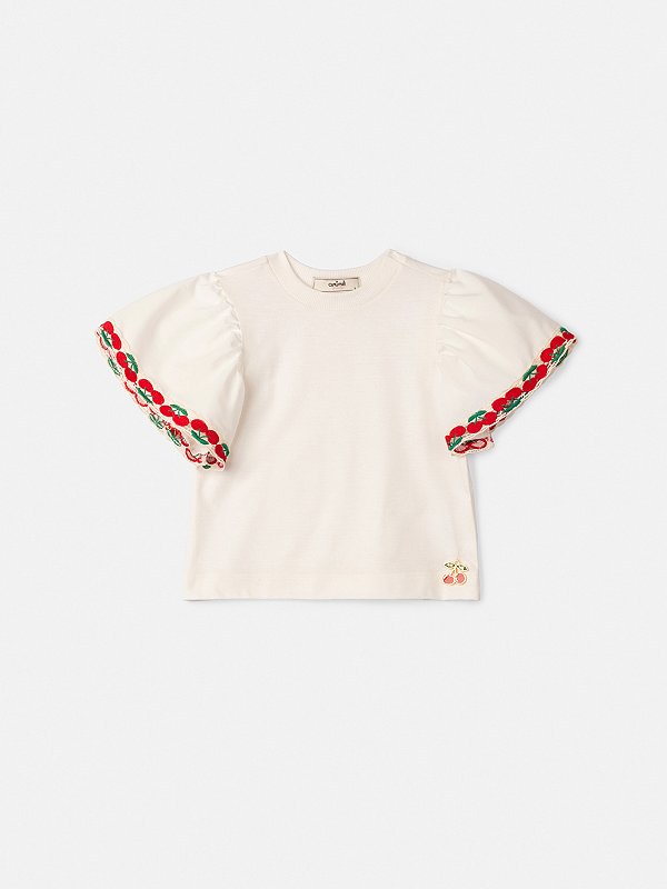 Blusa Infantil Detalhes Cerejas Anime