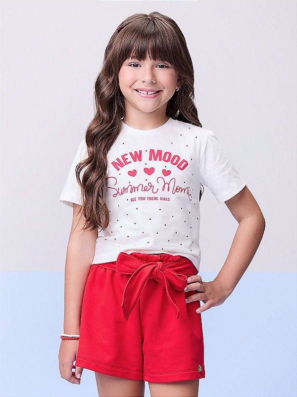 Conjunto Infantil Summer Momi Vermelho
