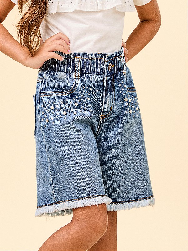 Bermuda Infantil Jeans Compedrarias Anime