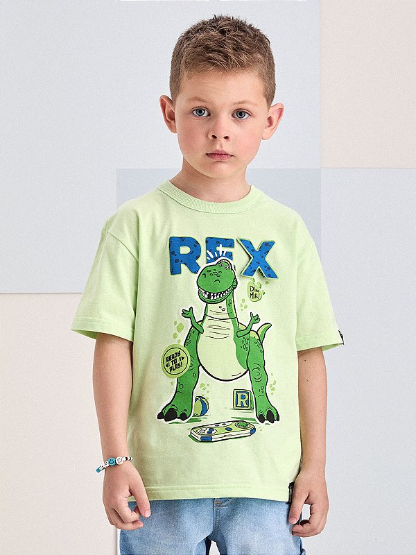 Camiseta Infantil Verde Dino Toy Story Youcci