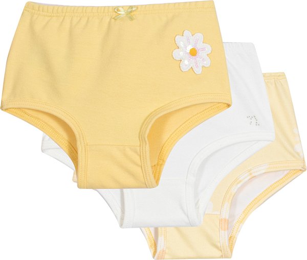 Kit Calcinha Infantil Amarelo Nini Bambini