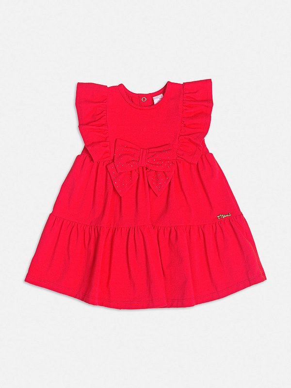 Vestido Bebe Vermelho Preppy Momi