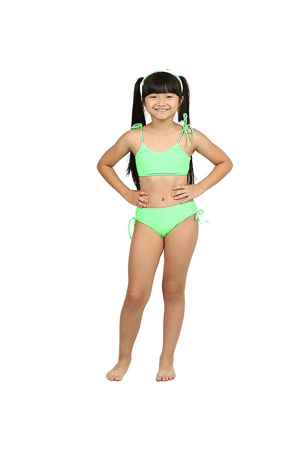 Biquini Faixinha Kids Alexia Verde Siri