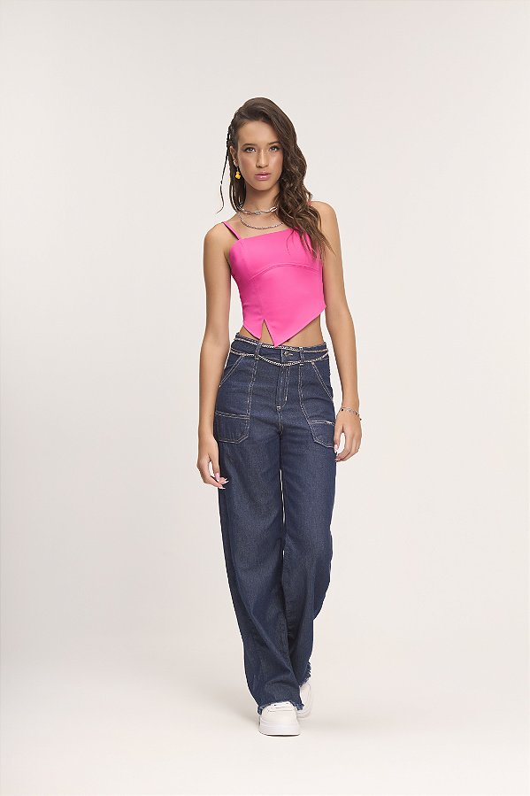 Calca Fashion Jeans Escuro Bobbyluu