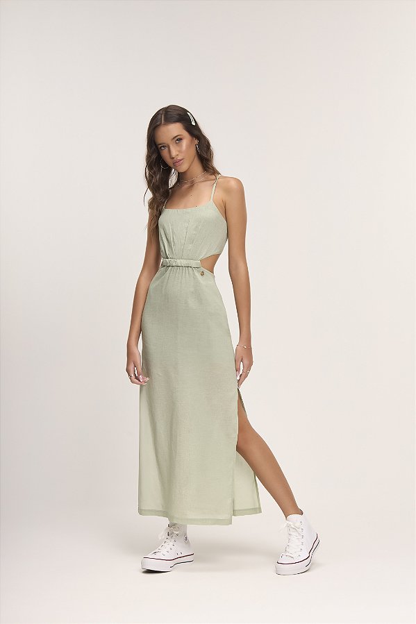 Vestido Longo Green Bobbyluu