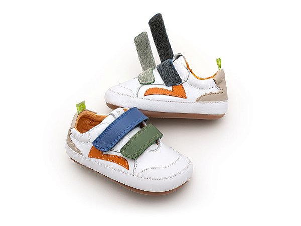 Sapatenis Bebe Em Couro Blue Tang Tip Toye Joye