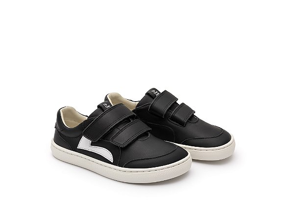 Sapatenis Infantil Em Couro Preto Tip Toye Joye