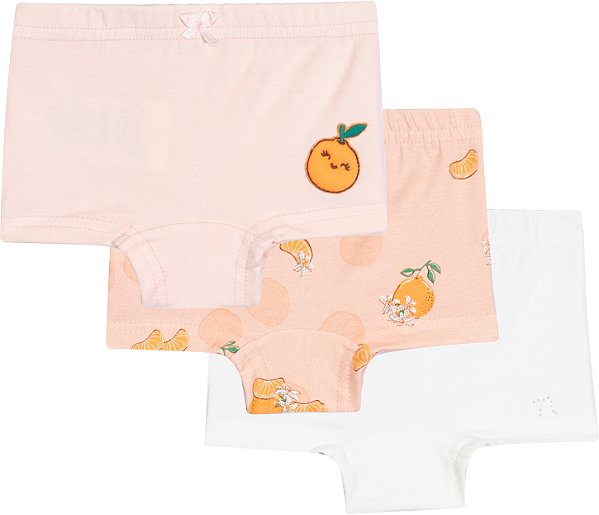 Kit Calcinhas Boxer Laranjas