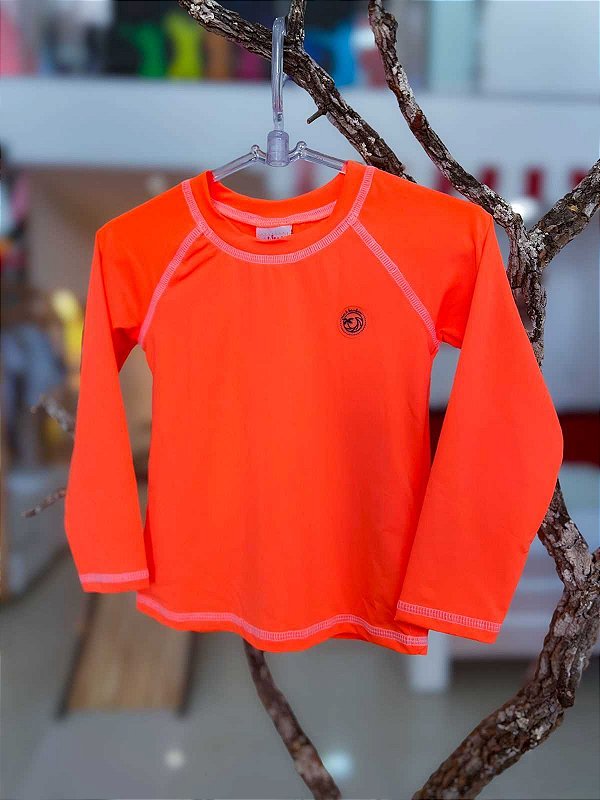 Blusa Proteção Solar Infantil Laranja