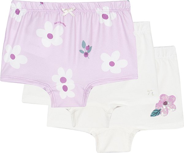 Kit Calcinha Lavanda Flor