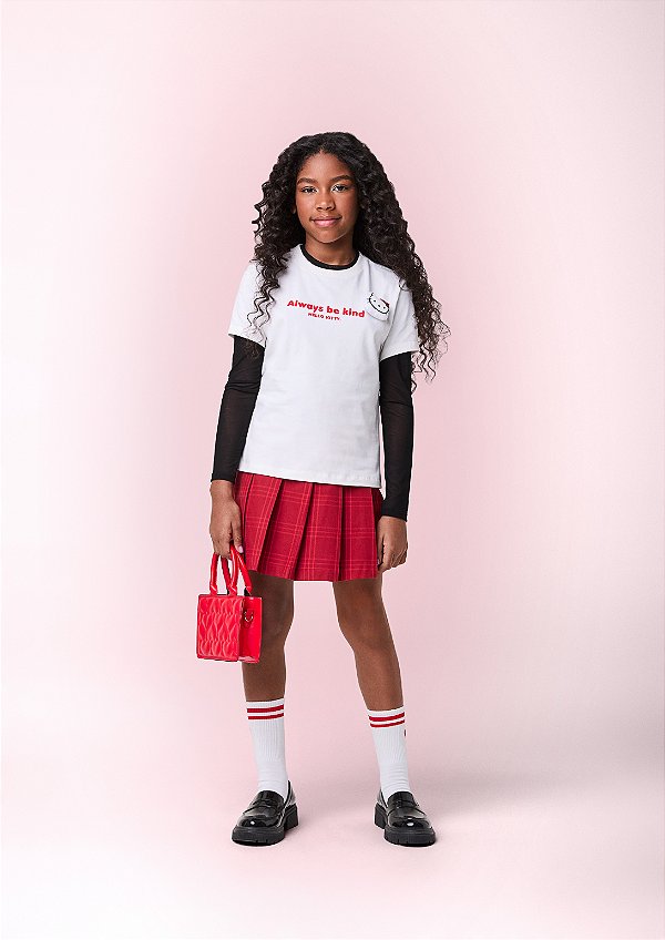 Blusa Manga Longa Tule Teen I Am