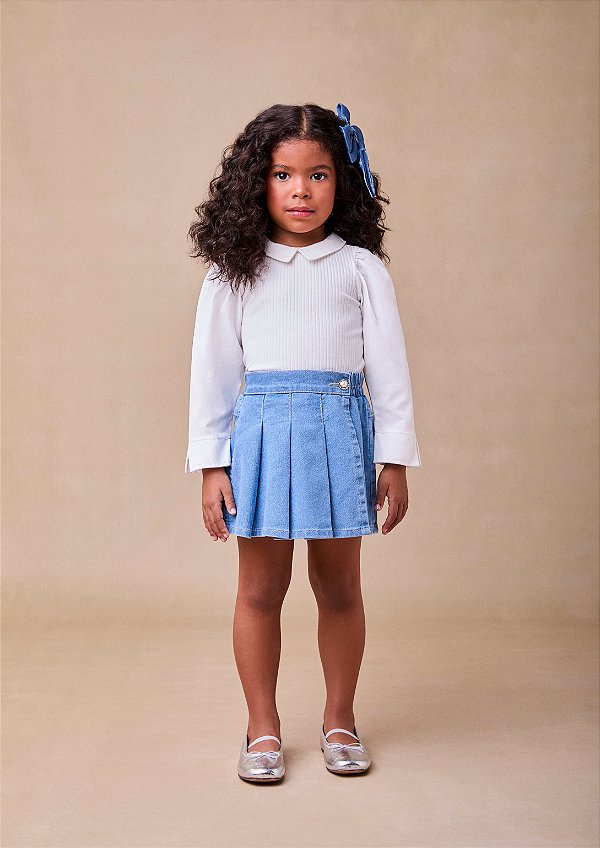 Shorts Saia Infantil Glitter Anime
