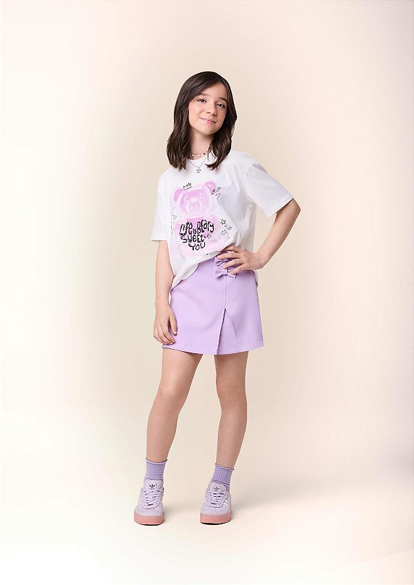 T Shirt Ursinho Gelatina Teen Perola