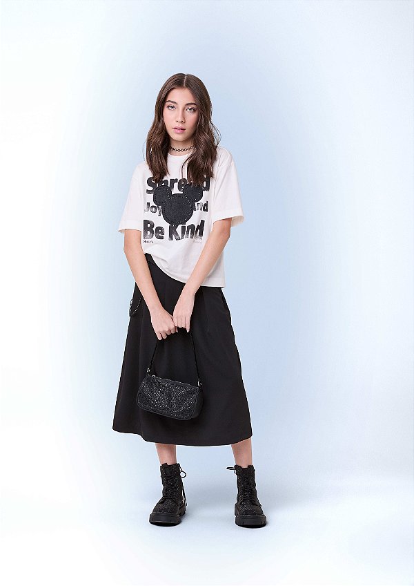 T Shirt Confort Mickey Teen Perola