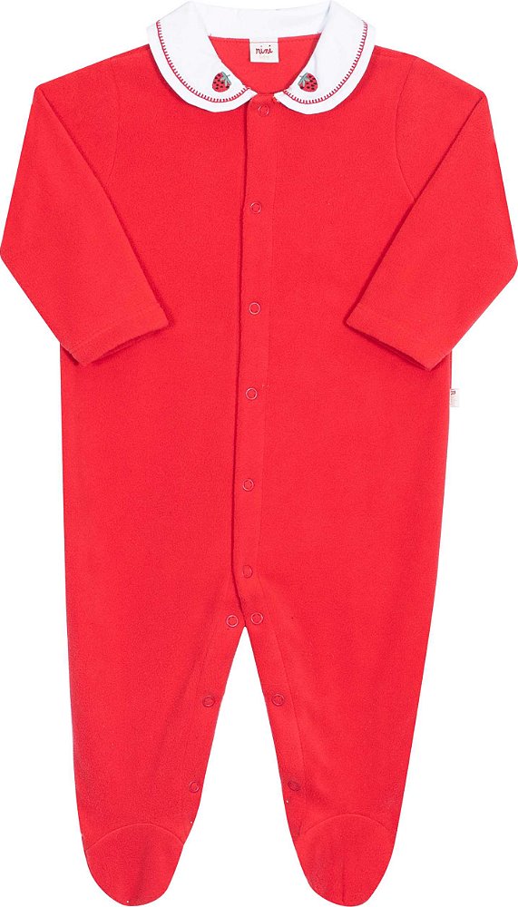 Macacão Bebe Soft Vermelho Moranguinho