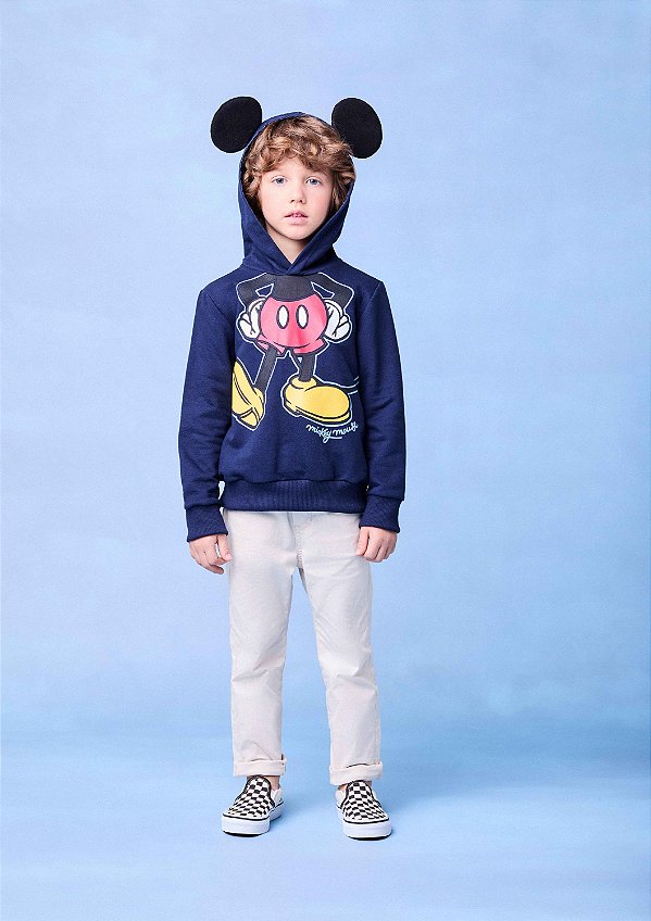 Blusao Licenciado Youccie Mickey Azul