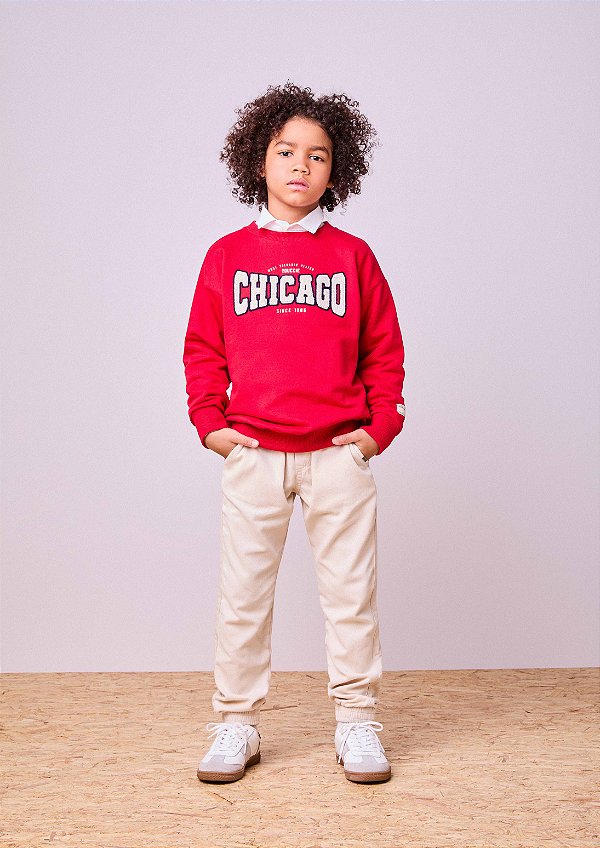 Blusa Infantil Chicago Vermelha Youcci