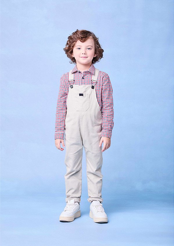 Camisa Infantil Xadrez Com Vermelho Youccie