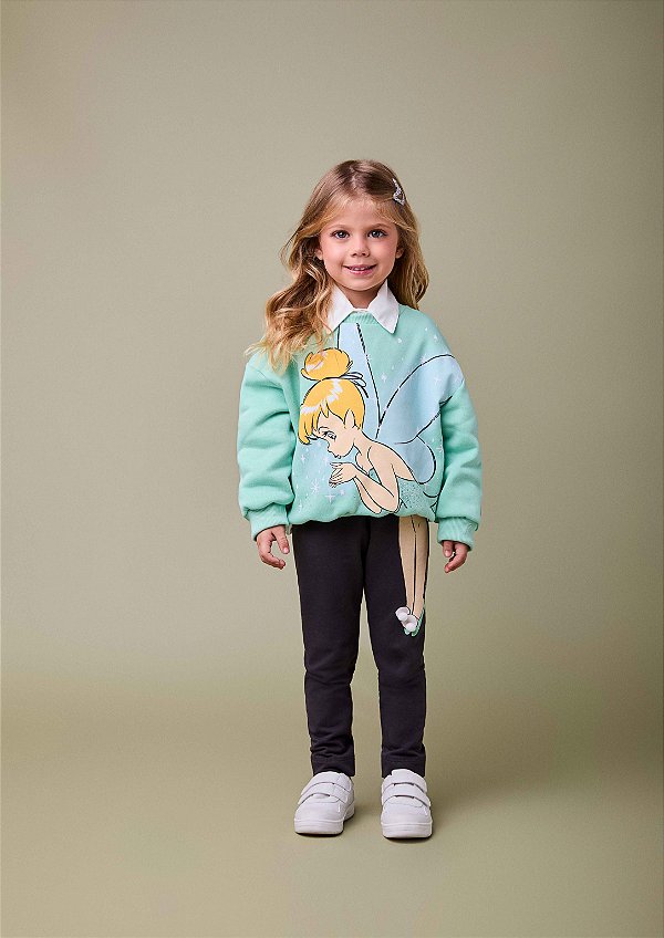 Conjunto Infantil Tinker Bell Verde Cha Anime