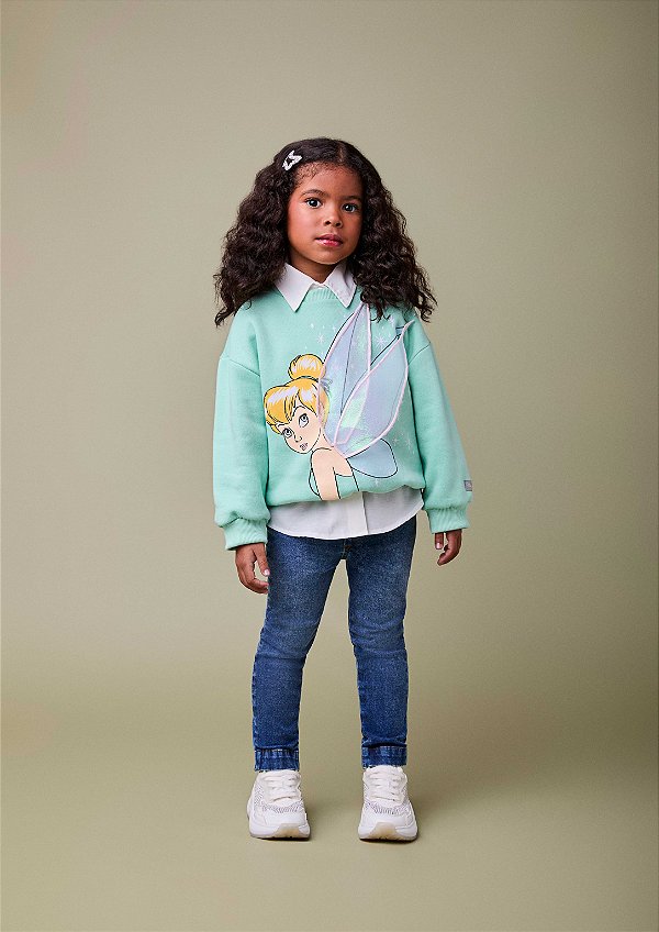Blusa Moletom Infantil Tinker Bell Anime