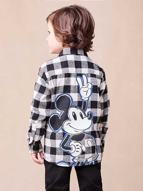 Camisa Infantil Xadrez Preto/off Youccie