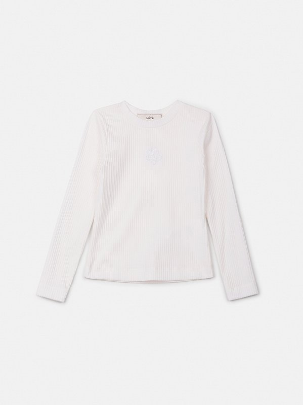 Blusa Infantil Canelada Essencial Off White Anime