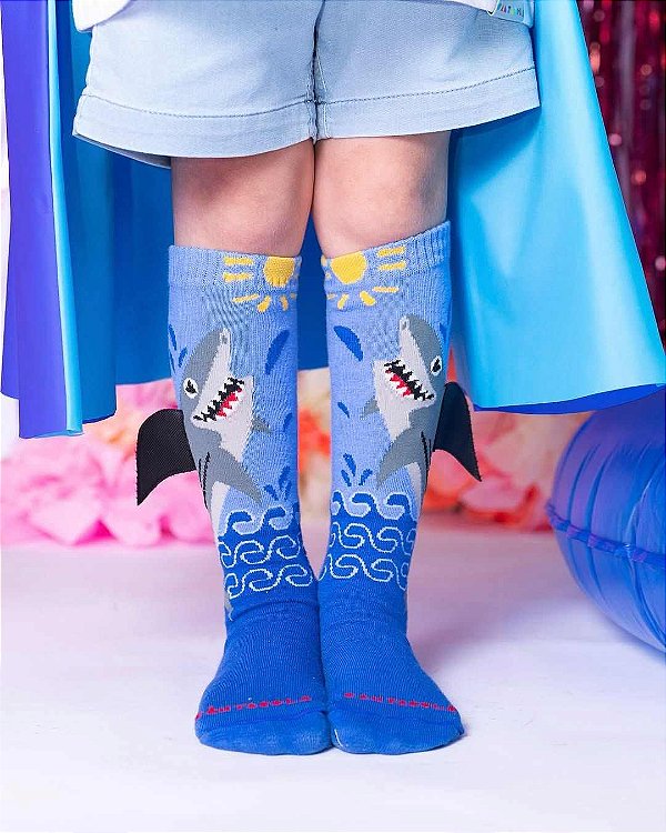 Meia Infantil 3/4 Shark Colorido