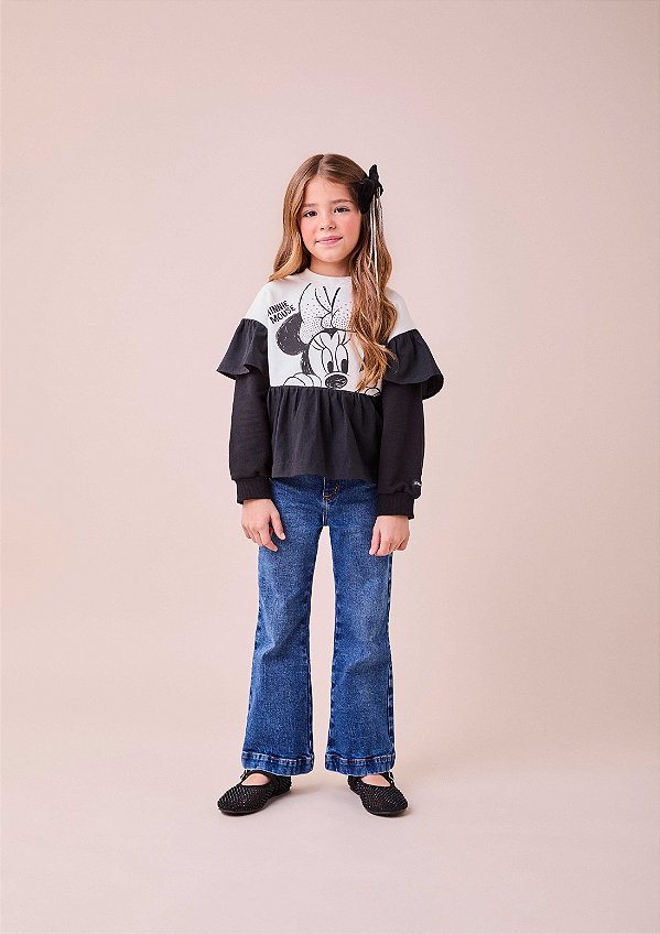 Calca Jeans Infantil Bootcut Anime