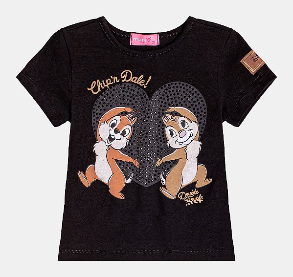 Blusa Infantil Tico E Teco Preto Momi