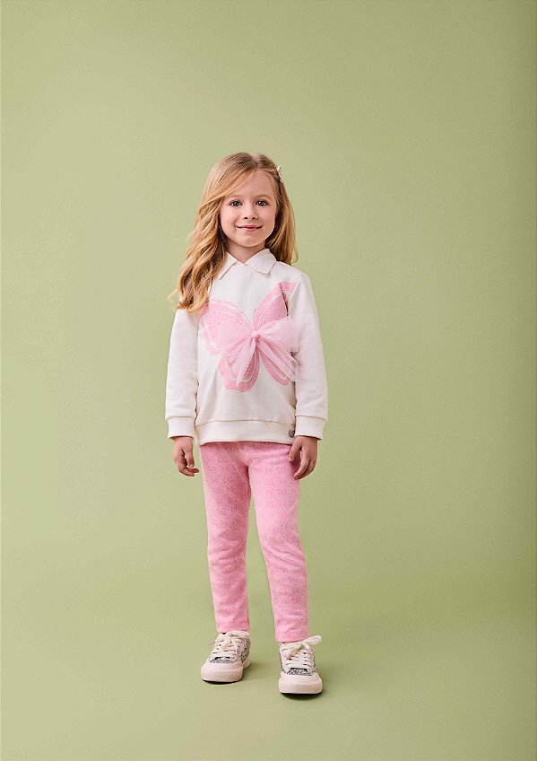 Conjunto Infantil Borboletas Legguing Momi