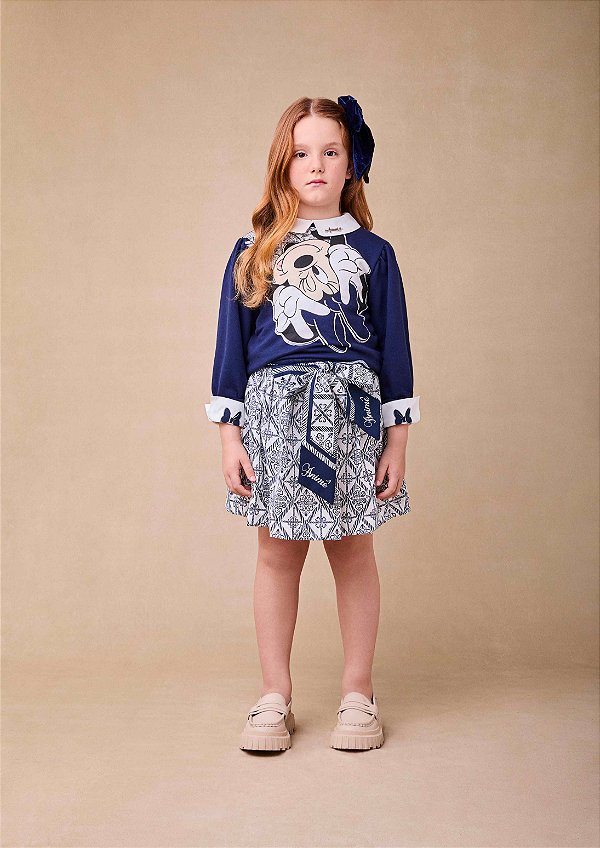 Blusa Moletom Infantil Mickey Marinho Anime