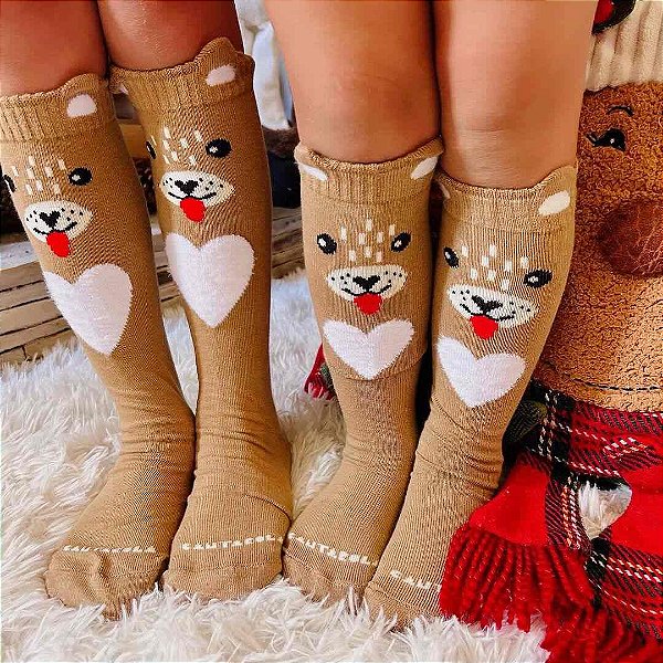 Meia Urso Carinhoso Toffee Cantarola