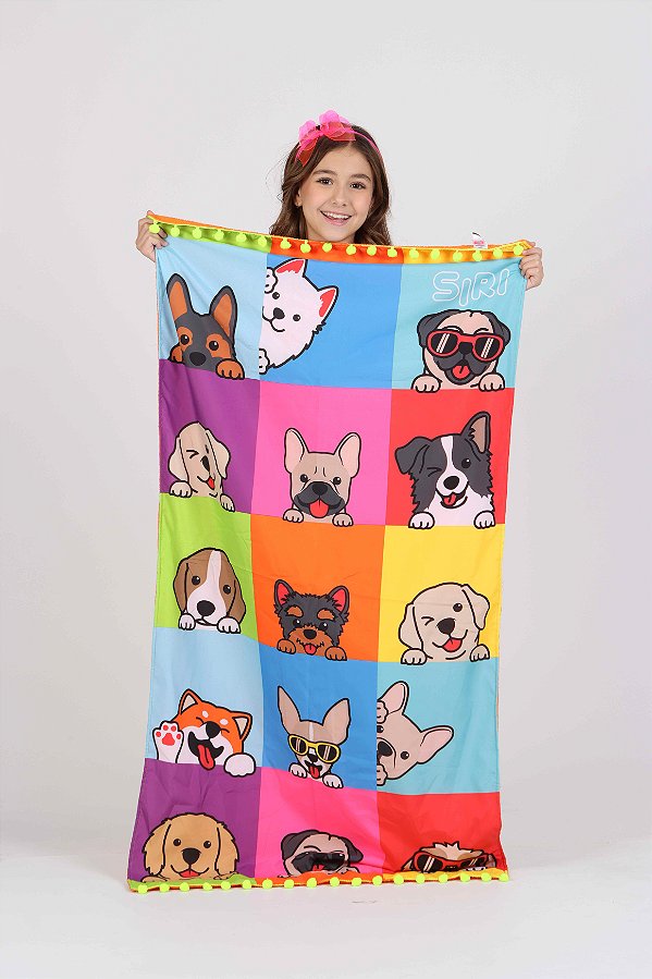 Toalha Kids Cristal  Funny Dog Siri Kids
