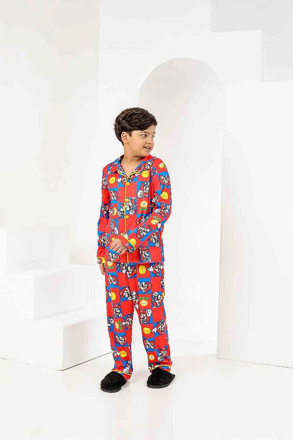 Pijama Infantil Americano Mario