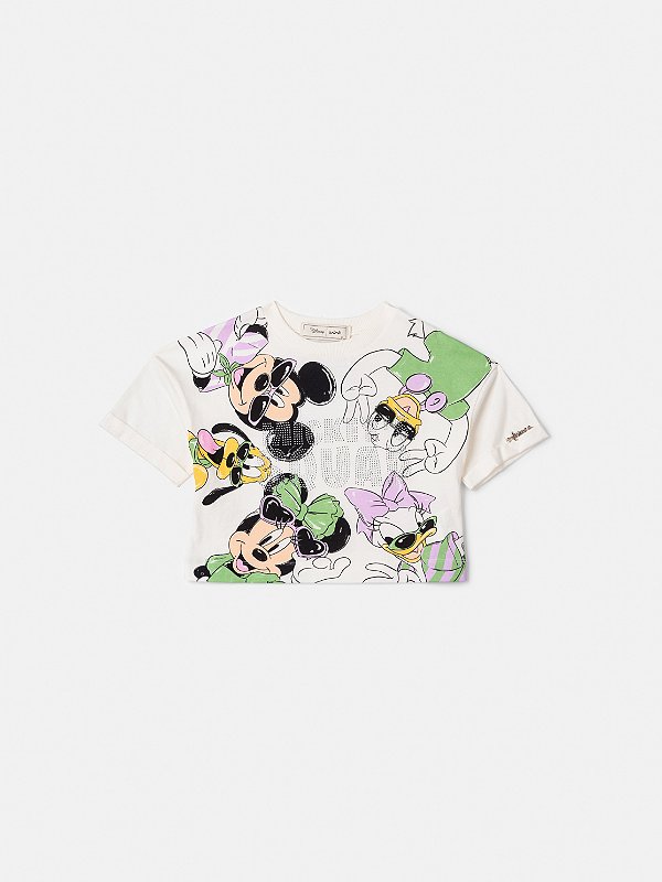 Blusa Infantil Mickey E Minnie Perola Animê