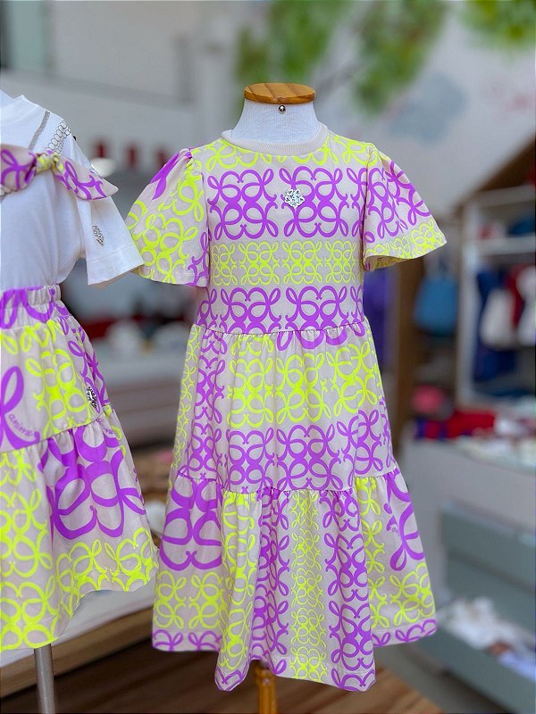 Vestido Infantil Elemental Anime