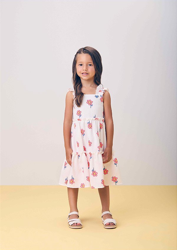 Vestido Infantil Anarruga Flowers