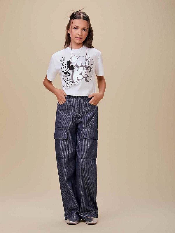 T-shirt Teen Cropped Mickey  Off I Am