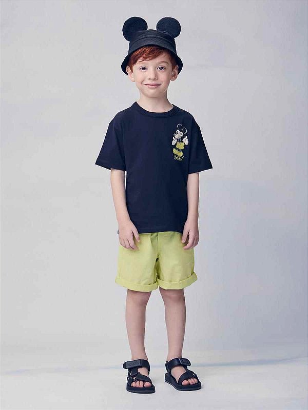 Camiseta Infantil Mickey Hehehe Preto Youccie