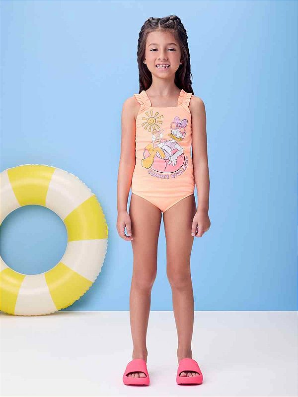 Maio Infantil Daisy Laranja Fluor Momi