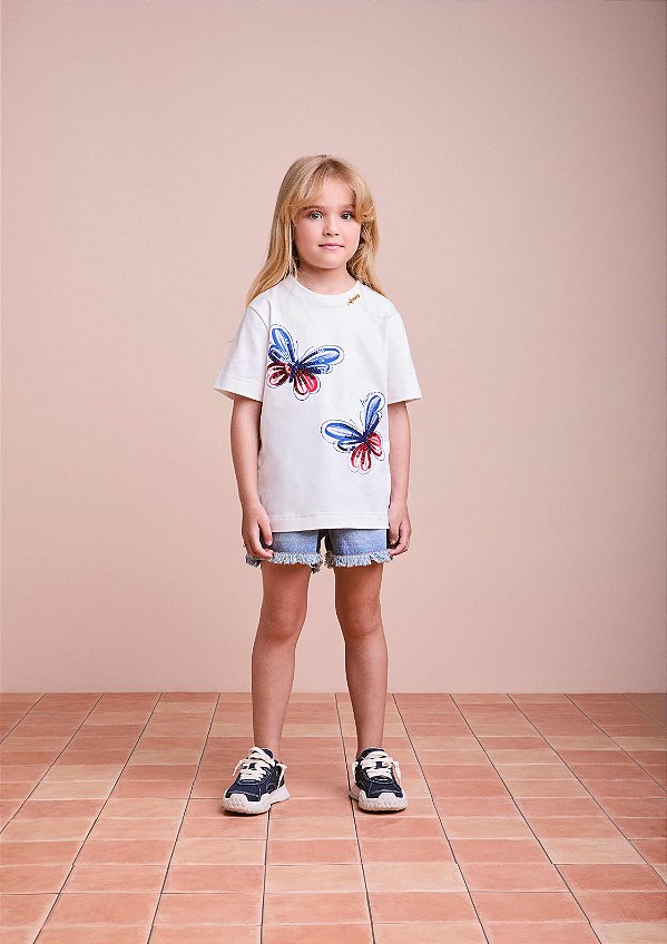 Blusa Infantil Borboletas Anime