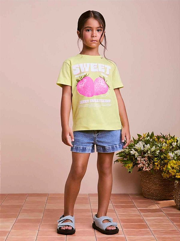 Blusa Infantil Sweet Verde Melao Anime