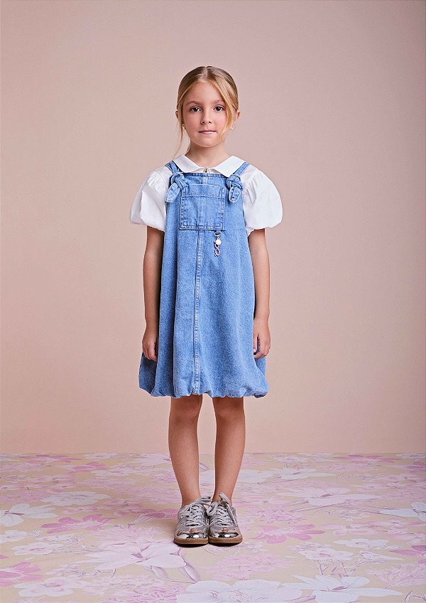 Salopete Infantil Jeans Anime