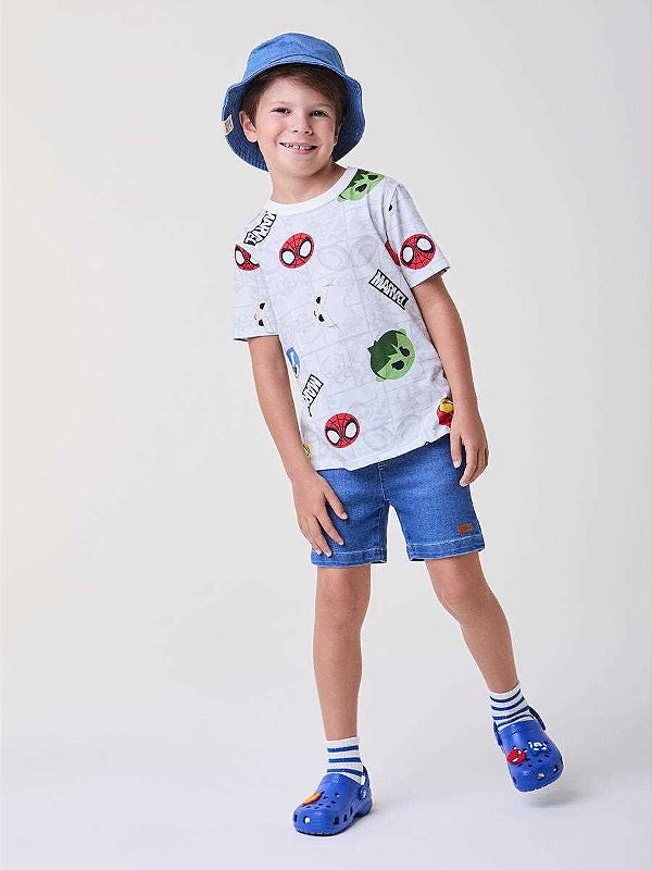 T-shirt Infantil Marvel Avengers Kawaii Bimbi