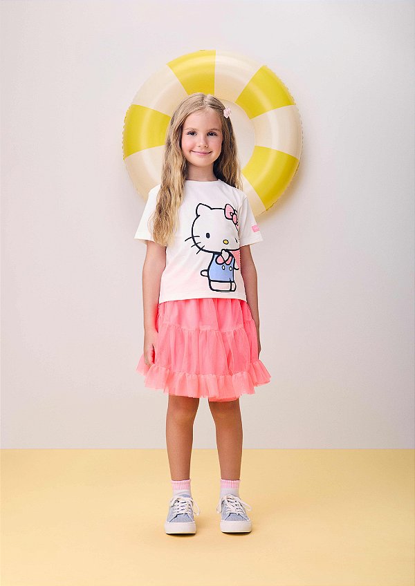 Blusa Infantil Hello Kitty Com Strass Momi