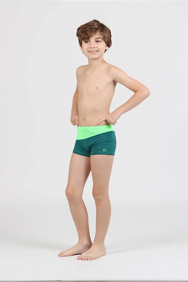 Sunga Infantil Gabriel Bicolor Verde Siri