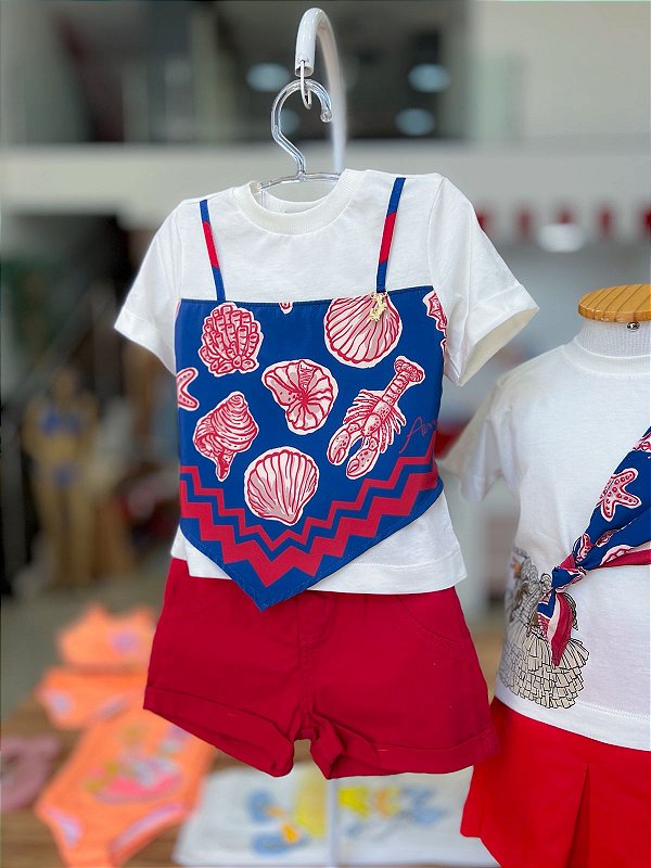 Shorts Jeans Infantil Desfiado Anime